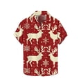 thumbnail image 2 of cllios Christmas Vacation Hawaiian Shirts for Men,Mens Casual Button Down Short Sleeve Hawaiian Shirt Christmas Snowflakes Printed Holiday Party Aloha Shirts, 2 of 5