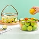 thumbnail image 5 of RKSTN Storage Boxes Portable Transparent Storage Basket Household Fruit Snack Dry Fruit Basket Sim-ple Living Room Red Wine Beverage Ice Bucket Basket [Light Storage], 5 of 6