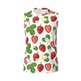 thumbnail image 6 of Lsque Strawberry Print Men's Cotton Blend Sleeveless Muscle Shirts (S-3XL)- Moisture Wicking, Odor Protection, UPF 30+,Small, 6 of 8