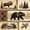 Brown 13, variant on Manfei Autumn Leaf Plaid Twin Comforter Sets,Cartoon Wolf Bedding Set,Brown,Black Reversible,2-Piece,1 Comforter and 1 Pillowcase