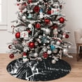 thumbnail image 4 of Cauagu 30" Christmas Tree Skirt New York City1 Pattern Christmas Tree Decorations Tree Mat for Xmas Decorations Occasion Holiday Home Decor -30", 4 of 7