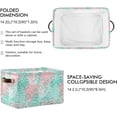 thumbnail image 3 of GZHJMY Storage Basket Trapical Palm Leaf Foldable Canvas Laundry Baskets Bin Waterproof Inner Layer with Sturdy Handles for Toy Nursery Blanket Clothes 2 Pack, 3 of 7