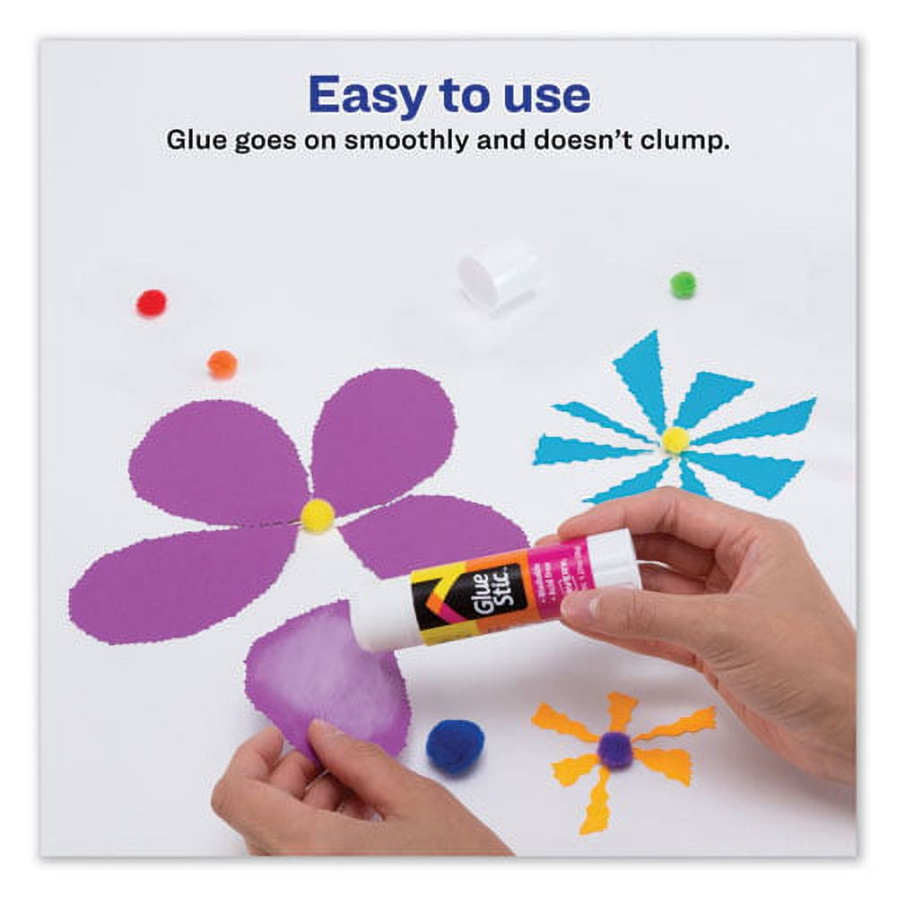 Permanent Glue Stic, 1.27 Oz, Applies White, Dries Clear | Bundle of 10 Each