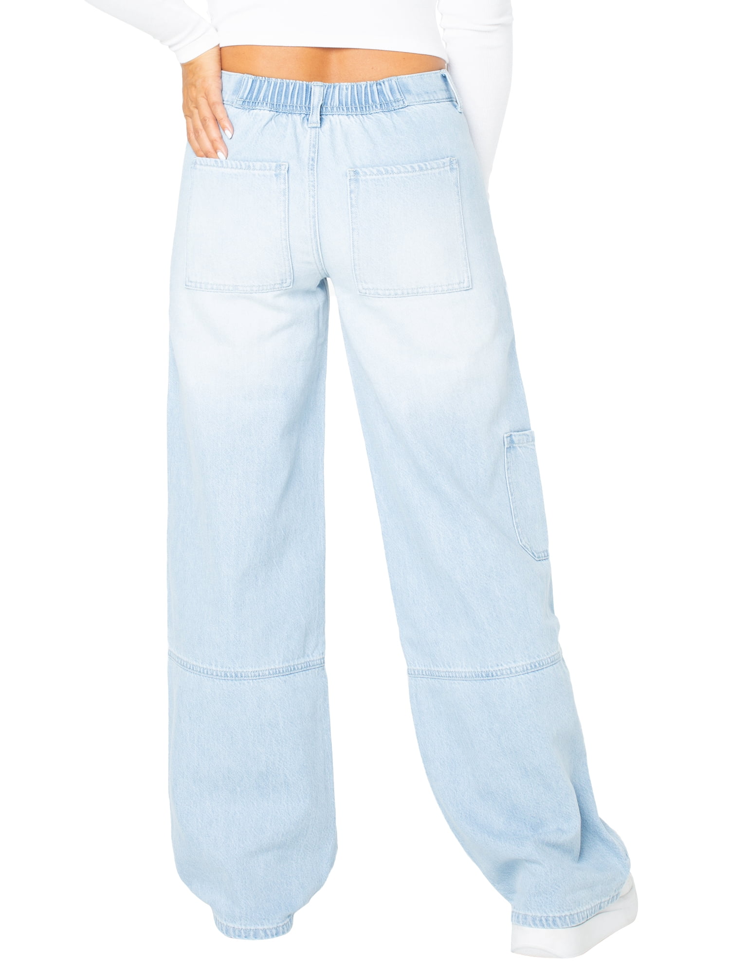 Celebrity Pink Women's and Women's Plus Wide Leg Gardener Jeans, Sizes XS-4X