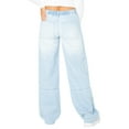 thumbnail image 4 of Celebrity Pink Women's and Women's Plus Wide Leg Gardener Jeans, Sizes XS-4X, 4 of 5