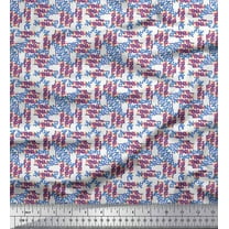 Soimoi Cotton Duck Fabric Square Geometric Print Fabric by The Yard 42 Inch Wide