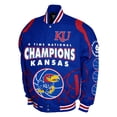 thumbnail image 2 of Men's Franchise Club Royal Kansas Jayhawks 6-Time Champions Signature Cotton Twill Full-Snap Jacket, 2 of 3