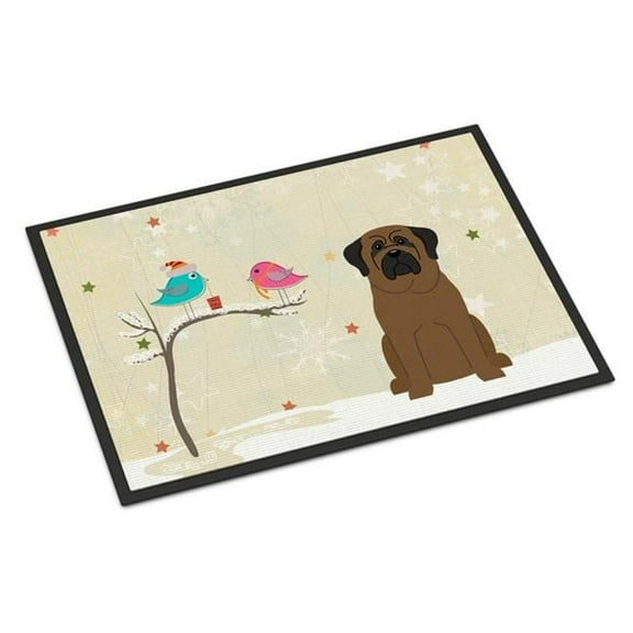 Carolines Treasures BB2556JMAT Christmas Presents Between Friends Bullmastiff Indoor or Outdoor Mat, 24 x 0.25 x 36 in.
