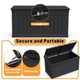 thumbnail image 3 of Leumius 230 Gallon Large Outdoor Deck Box, Lockable Waterproof Outdoor Storage Boxes For Garden Tools,Tools Storage and Sports/Pools Equipment,Black, 3 of 10