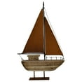 thumbnail image 5 of Wooden Sailboat Small Nautical Sail Boat Decor Coastal Beach Themed Ornaments for Home Bathroom Room Bedroom (H), 5 of 7