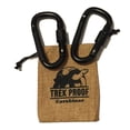 thumbnail image 2 of TrekProof Heavy Duty Steel Alloy 18KN Carabiner Clip Set, Black, 2 Pack, 2 of 2