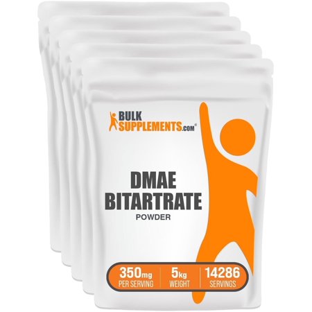 BulkSupplements DMAE-Bitartrate Powder - 350mg per Serving - 5 Kilograms (11 lbs) - 14286 Servings