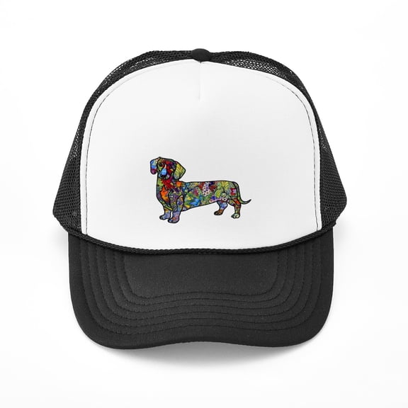 CafePress - Wild Dachshund - Adjustable Unisex Printed Trucker Hat with Mesh Back