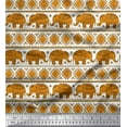 thumbnail image 1 of Soimoi Cotton Duck Fabric Aztec & Tribal Elephant Ethnic Printed Craft Fabric by the Yard 42 Inch Wide, 1 of 1