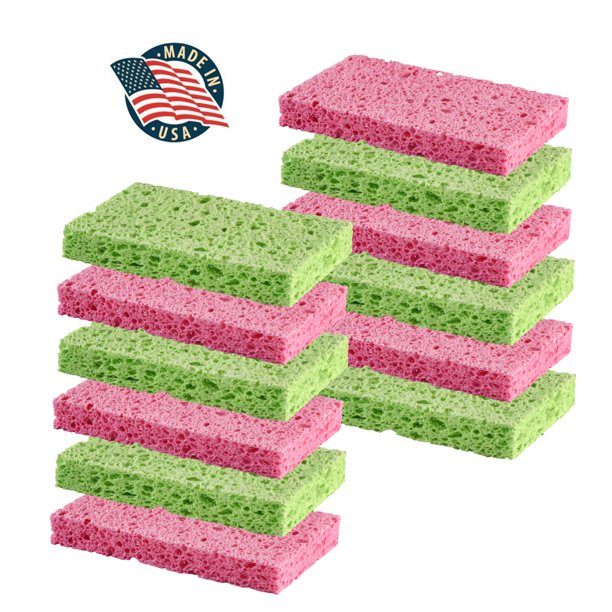 Cleaning Scrub sponge by Scrubit Assorted Colors NonScratch 12