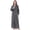 Gray, variant on Robes for Women, LOFIR Long Womens Robes, Cozy Soft Fluffy Fleece Front Zipper Robe, Warm Plush Winter Bathrobe with Side Pockets, Burgundy, XL