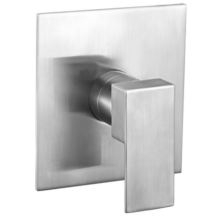 - ALFI brand AB6701-BN Brushed Nickel Modern Square Pressure Balanced Shower Mixer