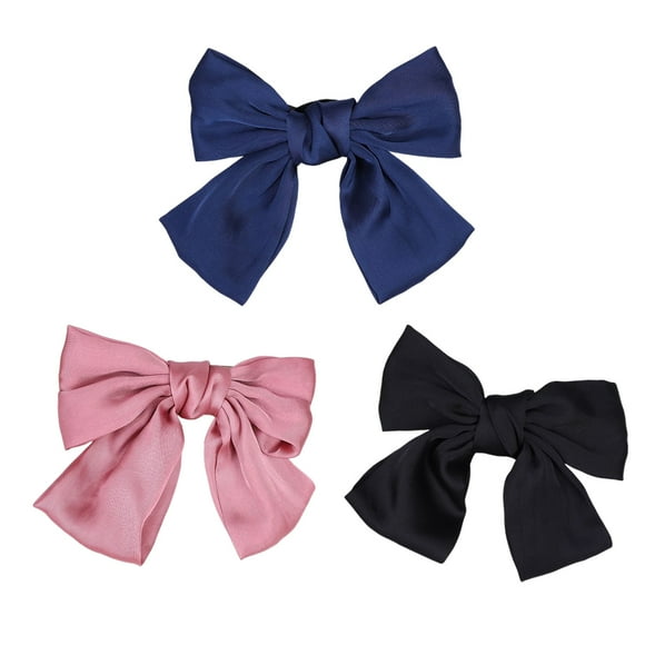 Wisewang 3 Pieces Bow Hair Clip Haircut Decor Universal Dressing Adornment Hair Tying Tool Bowknot Headdress Fashion Accessory