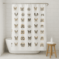 thumbnail image 4 of Soft&Cuddly Puppy Portraits Shower Curtain | Cute Dog Face Pattern | Water-resistant Fabric | Modern Bathroom Decor | Machine Washable, 4 of 4