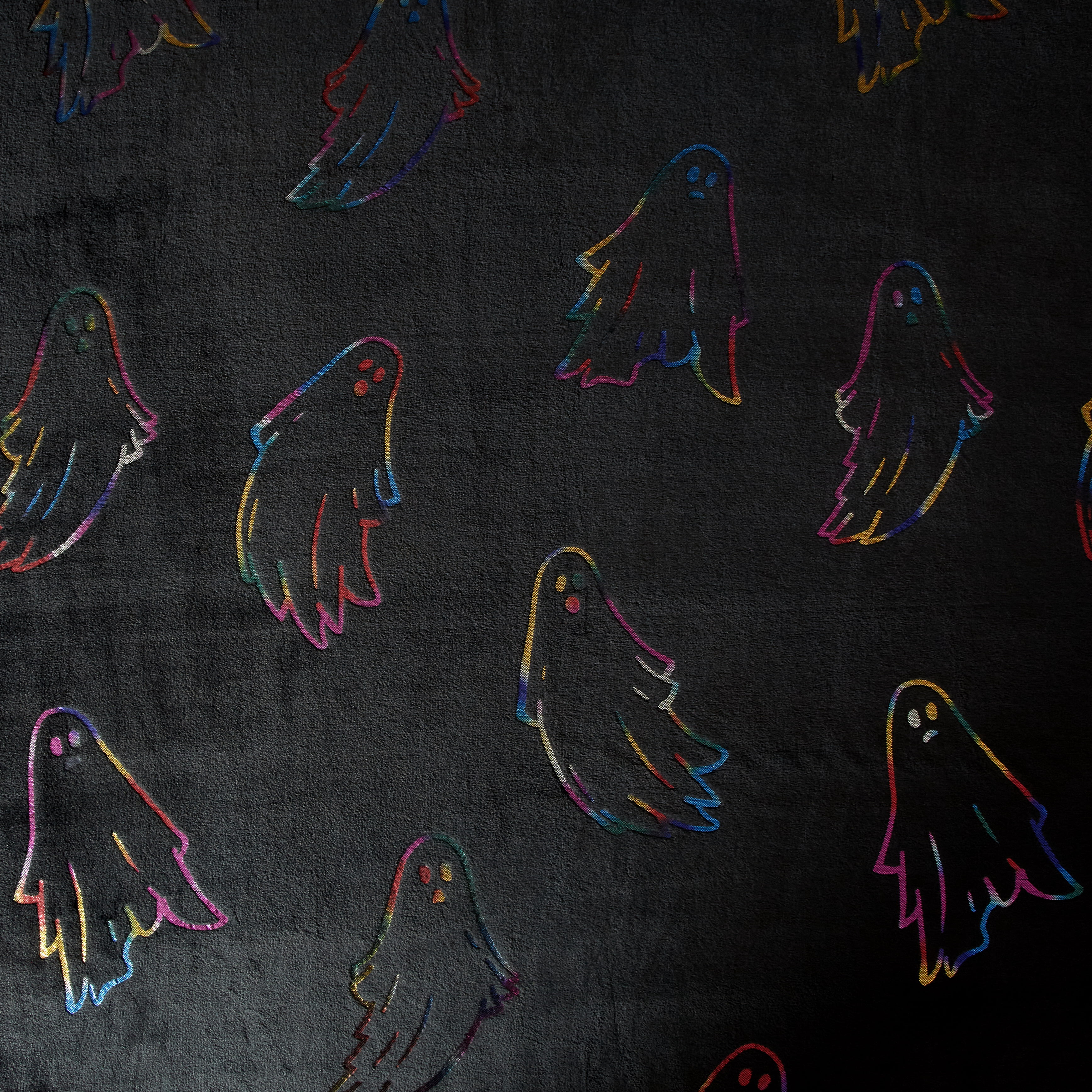 Way To Celebrate 50"x60" Black Ghost Plush Throw