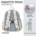 thumbnail image 5 of Cartoon Pug and Heart Backpack for School,Cute School Bag,Schoolbag with Adjustable Shoulder Straps & Padded Back,13.4"x11"x4.7", 5 of 6