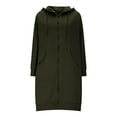 thumbnail image 4 of Ediodpoh Casual Autumn Winter Long Sweatshirt Jacket Zipper Full Sleeve Hooded Sweatshirt with Pockets for Women Womens Hoodies with Zippers Green XXL, 4 of 4