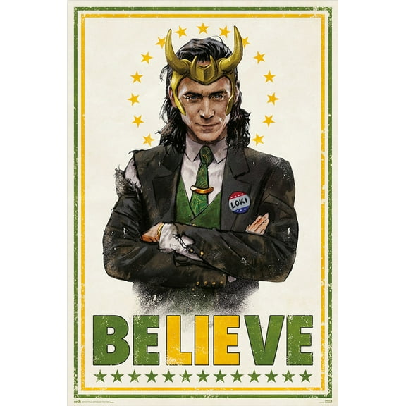 Loki - Marvel TV Show Poster (BeLIEve - Tom Hiddleston) (Size: 24" x 36")