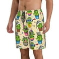 thumbnail image 2 of Pofeuu Cute Cartoon Cactus Prin Men's Swim Trunks Quick Dry Bathing Suit Swimming Board Shorts Mesh Lining Beach Swimwear-XX-Large, 2 of 6