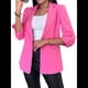 thumbnail image 3 of Blazer de Larga para Mujer, Informal, de Negocios, con Abertura Frontal, para Trabajo y Oficina. Rosa M, 3 of 6