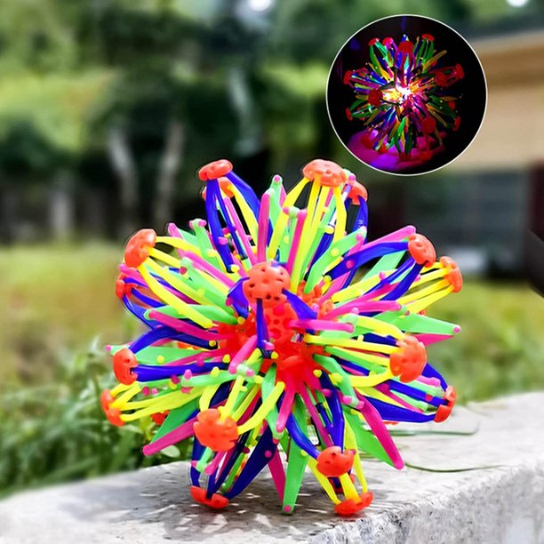 Bola Expandible Mágica | Esfera Hoberman De 18 Cm Que Se Estira Hasta 32 Cm | Juguete Anti-Estrés Y Educativo Para Niños Y Adultos | Colorida Y Reutilizable