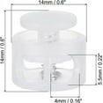 thumbnail image 2 of 0.6" Dia Cord Locks, 60 Pack Round Double Hole Stopper Elastic Cord Fastener Slider for Drawstring Bag Clothing Shoes, Clear, 2 of 5
