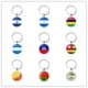 thumbnail image 1 of National Flag Glass Cabochon Keychain Sardova Nicaragua Mauritius Honduras Haiti Togo Bhutan Belarus Belize Keyring Keyholde, 1 of 5