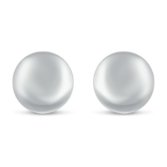 Simple Solid Disk Plain Round Circle Stud Earrings in 925 Sterling Silver Jewelry