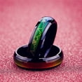 thumbnail image 6 of Opvise Ring Printed Stylish Stainless Steel Unisex Round Couple Ring for Dating, 6 of 8