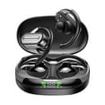 thumbnail image 2 of Open-Ear, Bone Conduction Sport Headphones - Sweat Resistant, Workout Headphones with 30ft Bluetooth - Secure, Wireless, Comfortable Fit - Deep Bass and Smart Mic App - Black, 2 of 9