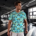 thumbnail image 3 of Wukai Cartoon Monster Truck Print Men's Short-Sleeved Mesh T-Shirt,Quick-Dry Short Sleeve Workout T-Shirt-Small, 3 of 8