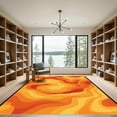 thumbnail image 2 of ODIKA 5'x7' Machine Washable Non-Slip Area Rug, Abstract Orange High Traffic Rug, Orange, 1068850, 2 of 7