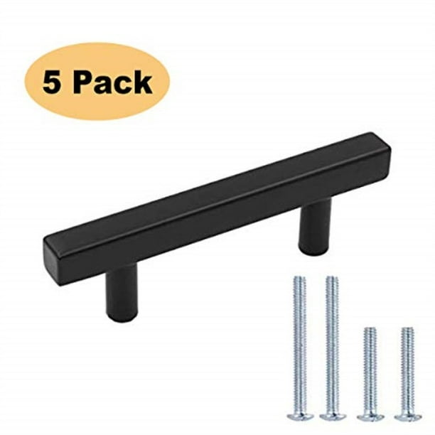 3 Cabinet Handles Black Kitchen Pulls 5 Pack Peaha Phj22bk Drawer Inch Bathroom Hardware For Bedroom Closet Wardrobe Com 3 Cabinet Handles Black Kitchen, Bathroom Cabinet Handles