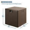 thumbnail image 2 of Coffre de Rangement pour Terrasse en Résine Étanche et Verrouillable - Coffre de Patio Extérieur de 28 Gallons avec Poignées, Résistant aux UV, Carré, 2 of 7