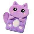 thumbnail image 1 of 1 cuaderno de peluche bonito y cálido con forma de corazón de chica, cuaderno de mano con dibujos de anime, 1 of 5
