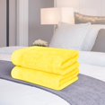 thumbnail image 3 of BELIZZI HOME 100% Premium Cotton 2 Pack Oversized Large Bath Towel Sets 28x55 inches, Ultra Absorbant, Compact, Quick Dry & Light Weight Towels - For Gym, Travel, Camp & Pool - Lime Yellow, 3 of 6