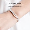 thumbnail image 4 of letairis Femmes Tennis Cordon Bracelet Zircon Style Simple Bracelet Réglable Main Chaîne Accessoire de Mode Fête de Mariage Or Rose, 4 of 6