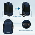 thumbnail image 5 of Lychee Concealable Rolling Backpack-Adult Business Laptop Backpack with Wheels-20 inch Invisible Shoulder Strap Waterproof Backpack-Suitcase Travel Bag with Reflective Stripes,Blue, 5 of 7