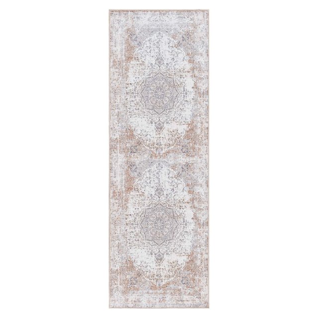 Rugking Area Rug 2x5 Taupe Runner Rug Hallway Rug Vintage Distressed Rug Kitchen Indoor Foldable Traditional Non Slip Carpet Bathroom Bedroom Living Room