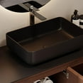 thumbnail image 6 of 48 Inch Floating Bathroom Vanity with Sink Combo, Mid Century Modern Wall Mounted Bathroom Storage Cabinet with Black Sintered Stone Countertop, Ceramic Basin Sink, 6 of 6