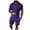 Purple, variant on JIKNTTR Men's 2 Piece Tracksuit Sets T Shirt Sports Leisure Set Plus Size Short Sleeved Shorts Set Stylish Shorts Suit