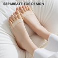 thumbnail image 4 of 6 pares de calcetines invisibles de algodón con puntera de pez para mujer, de color negro y beige, tallas 36-39 y 39-42, 4 of 5