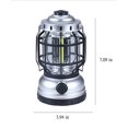 thumbnail image 3 of Vintage Camping Lantern USB Rechargeable,3.9x7inch Portable Outdoor Solar Tent Lights,Dimmable,Suitable for Camping, Hiking, Power Outages(Silver), 3 of 6