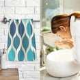 thumbnail image 7 of Yayeee 100% Cotton Hand Towels for Bathroom 16" x 28" Soft Absorbent Kitchen Towel, Blue Geometric Pattern, 7 of 7