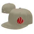 thumbnail image 4 of DouZhe Flat Brim Cap Snapback Hat, Fire Burning Symbols Prints Adjustable Yellow Adult Baseball Cap, 4 of 6